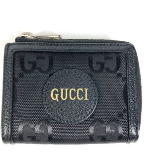 グッチ(Gucci)のグッチ GUCCI オフザグリッド OFF THE GRID 657587 財布 小銭入れ L字ファスナー コインケース ナイロン ブラック 美品(コインケース/小銭入れ)