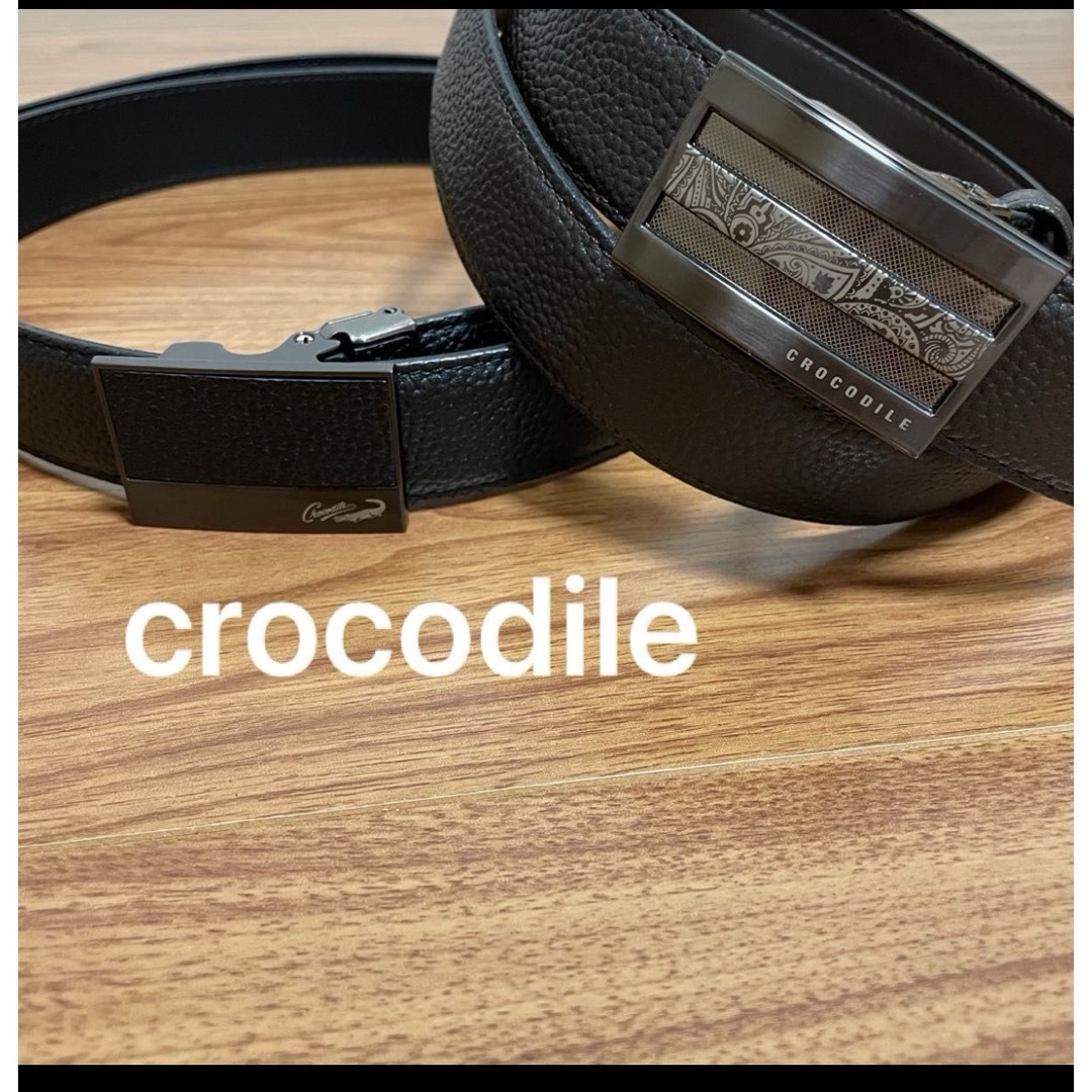 Crocodile(クロコダイル)のメンズ　ベルト　セット　クロコダイル　バックルベルト crocodile メンズの時計(レザーベルト)の商品写真