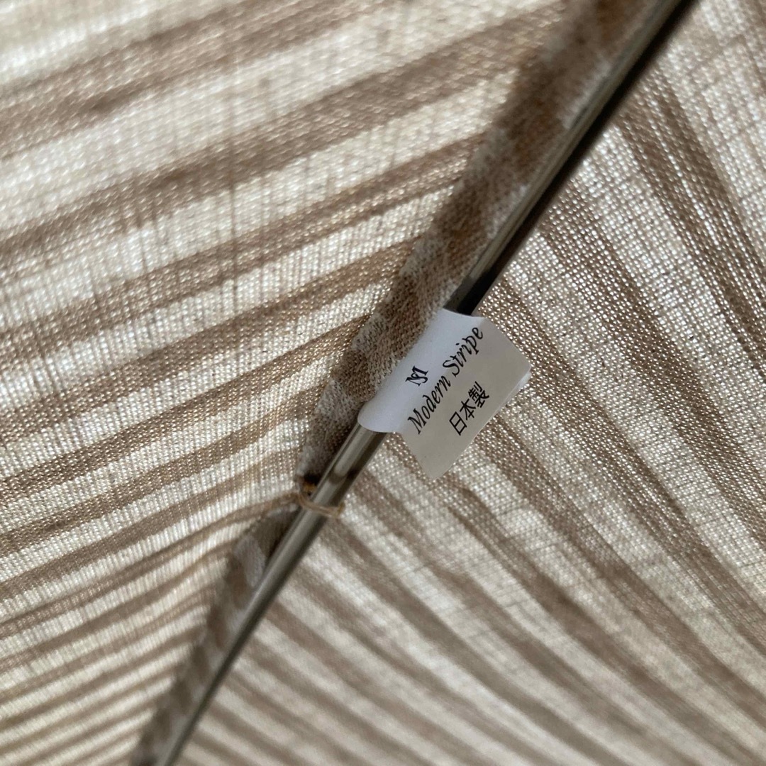 日傘　ストライプ　ベージュ　Claska do 傘工房ミヤシタ　UVカット レディースのファッション小物(傘)の商品写真
