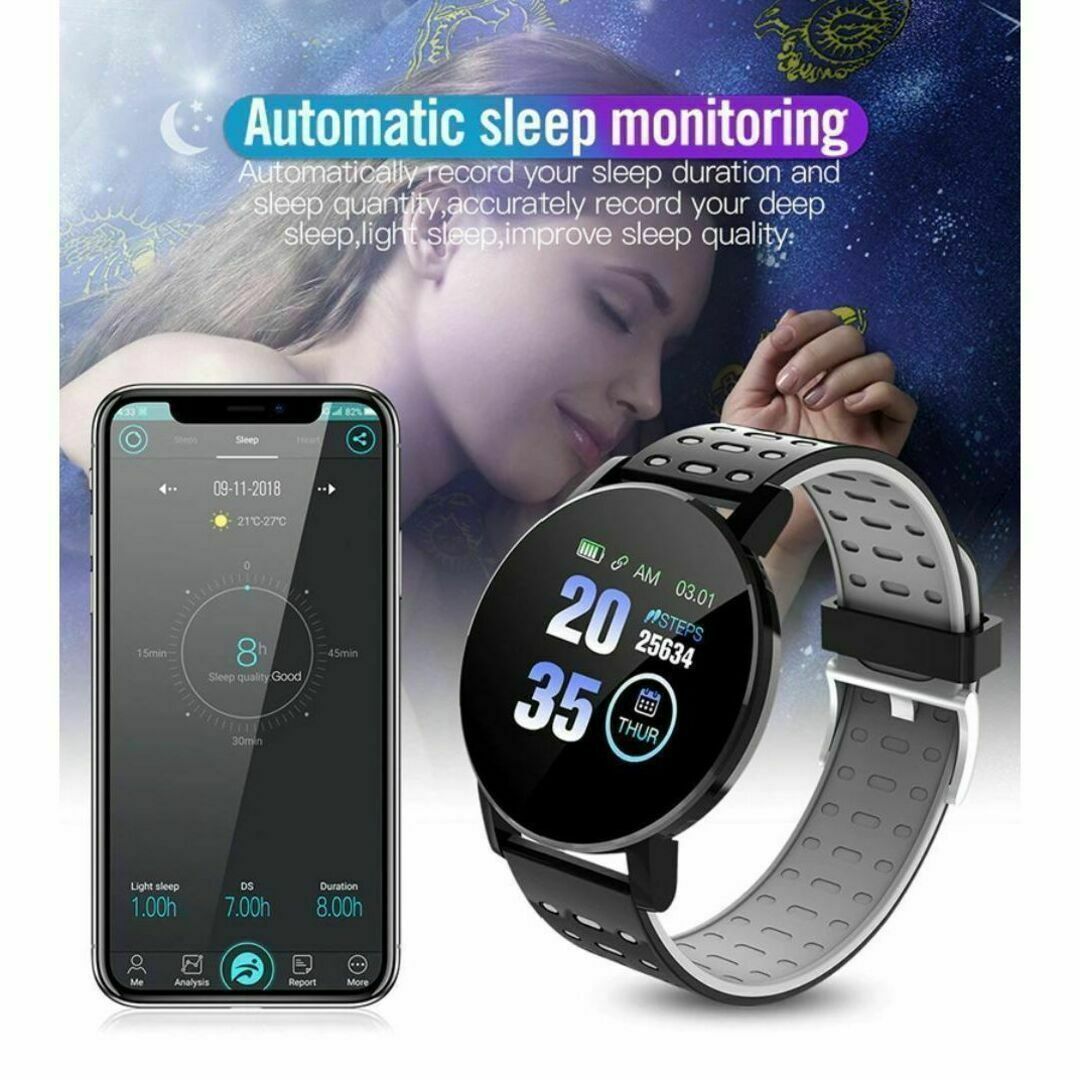 送料無料　バイカラー　FitPro　スマートウォッチ　新品　健康管理　レッド メンズの時計(腕時計(デジタル))の商品写真