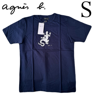 agnes b. - アニエスベー Tシャツ SF64 TS レザール ネイビー メンズSサイズ