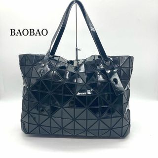 バオバオイッセイミヤケ(BaoBaoIsseyMiyake)の【極美品】BAOBAO トートバッグ マチ付き ブラック ルーセント(トートバッグ)