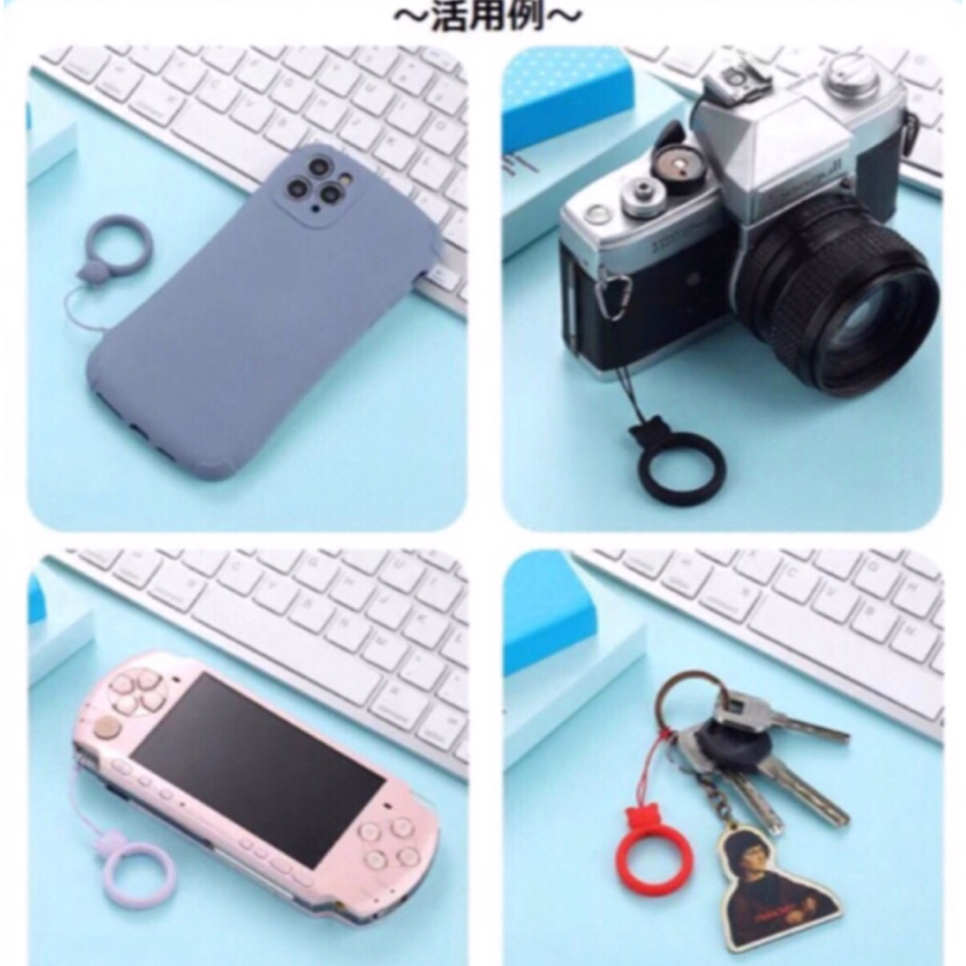 スマホストラップ(猫) 携帯ストラップ　リングストラップ　落下防止 スマホ/家電/カメラのスマホアクセサリー(ストラップ/イヤホンジャック)の商品写真