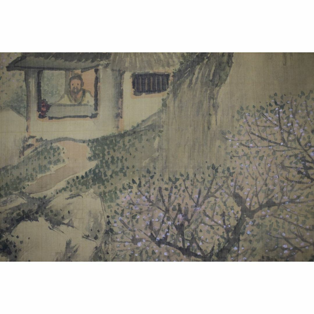 真作】鈴木松年/百僊/春山幽居図/梅花山水人物図/掛軸☆宝船☆Z 真作】鈴木松年/百僊/春山幽居図/梅花山水人物図/掛軸☆宝船☆Z