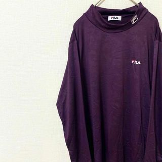 フィラ(FILA)のインナーウェア アンダーウェア フィラ カモフラ 刺繍ロゴ パープル L(Tシャツ/カットソー(七分/長袖))