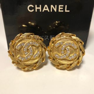 CHANEL - CHANEL ラインストーン ココマーク ヴィンテージ イヤリング シャネル