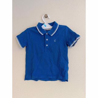 プチバトー(PETIT BATEAU)のPETIT BATEAU ブルーポロシャツ3ans(95センチ)(Tシャツ/カットソー)