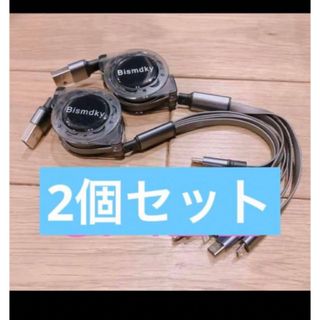 ✨2つセット✨Bismdky 4 in 1 USB巻き取り充電ケーブル(その他)