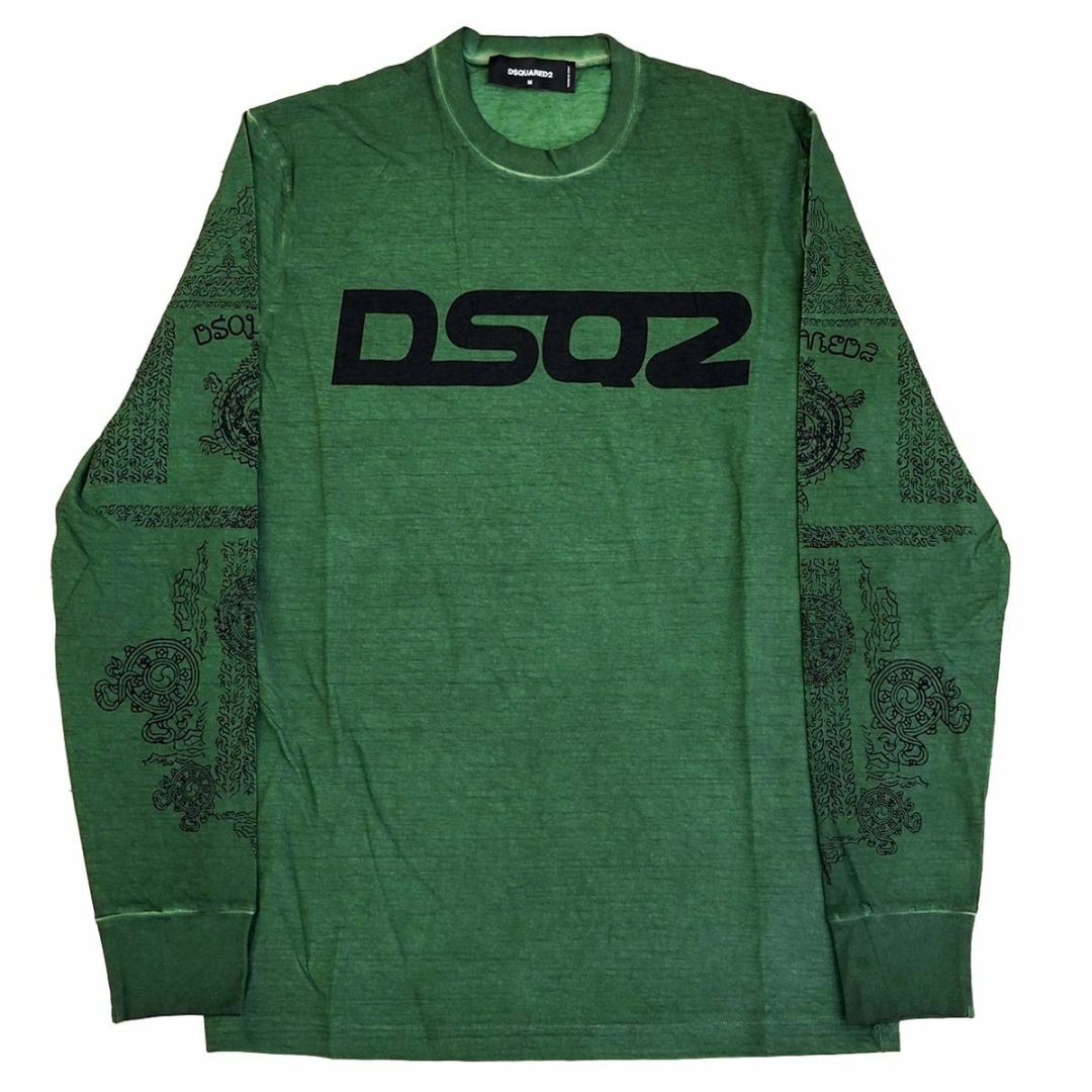 DSQUARED2(ディースクエアード)のDSQUARED2 ディースクエアード ロングTシャツ S71GD1277 S22507 OVER SURF T-SHIRT メンズ 727 MILITARY GREEN Mサイズ メンズのトップス(Tシャツ/カットソー(七分/長袖))の商品写真