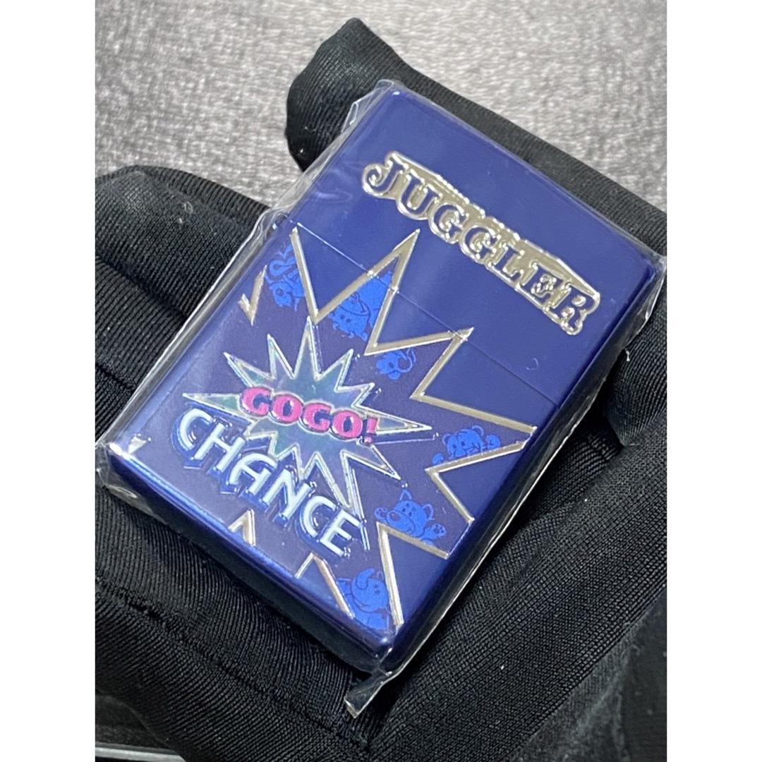 zippo ジャグラー シェル 2面刻印 ブルー 特殊加工 2020年製 エンタメ/ホビーのテーブルゲーム/ホビー(パチンコ/パチスロ)の商品写真