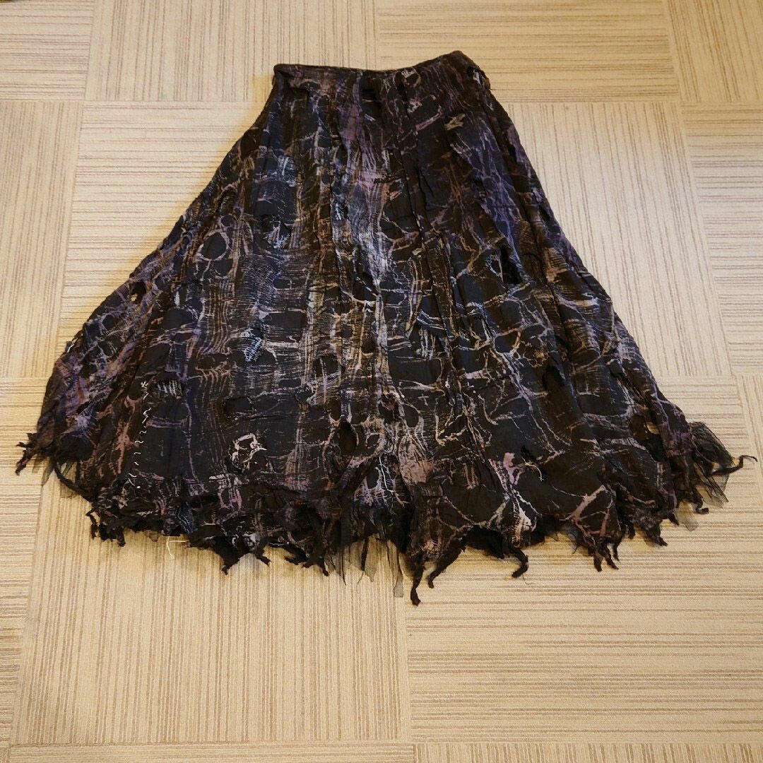 h.naoto(エイチナオト)のh.naoto jelly 退廃的　ロングスカート　重ねスカート　2枚　ゴシック レディースのスカート(ロングスカート)の商品写真