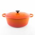 美品 Le Creuset ルクルーゼ ココットオーバル 両手鍋 25cm ホーロー 琺瑯 料理 SO1061E 