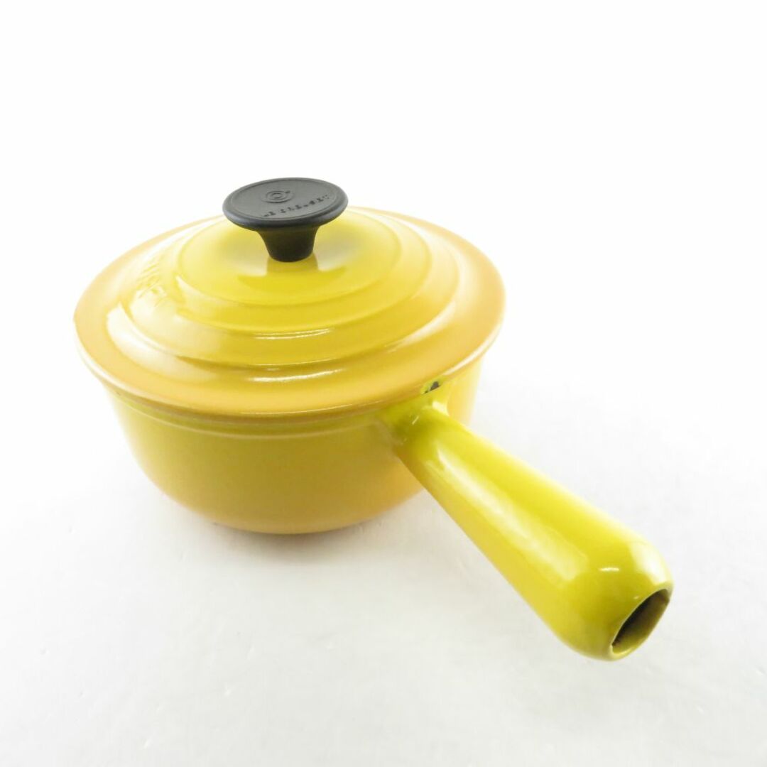 LE CREUSET(ルクルーゼ)の美品 Le Creuset ルクルーゼ ソースパン 片手鍋 16cm ディジョンイエロー 料理 SO1073E  インテリア/住まい/日用品のキッチン/食器(鍋/フライパン)の商品写真