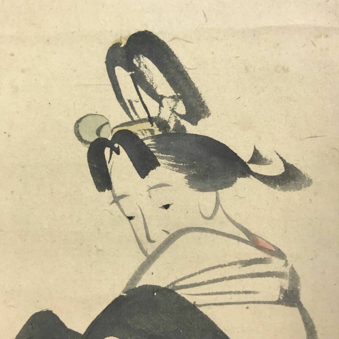 真作/中島来章/太夫花魁図/美人図/おいらん図/掛軸☆宝船☆AD-291 真作/中島来章/太夫花魁図/美人図/おいらん図/掛軸☆宝船☆AD-291