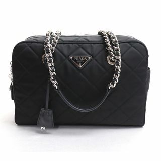 プラダ(PRADA)のPRADA プラダ テスートインプントゥ チェーンショルダー ブラック 1BB903 2AS3 F0002 アウトレット品 レディース【中古】【美品】(その他)