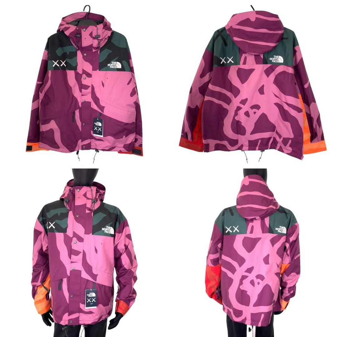 THE NORTH FACE(ザノースフェイス)の美品 THE NORTH FACE ザ・ノースフェイス The North Face×KAWS mountain jacket サイズL ピンク マルチカラー ナイロン NF0A7WL ナイロンジャケット マウンテンジャケット メンズ 405278 【中古】 メンズのジャケット/アウター(その他)の商品写真