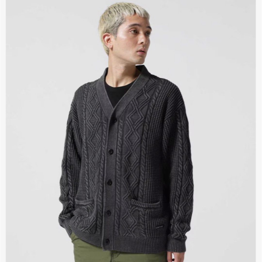 schott(ショット)のSchott DULL COL CABLE CARDIGAN/カーディガン XL メンズのトップス(カーディガン)の商品写真