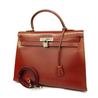 エルメス(Hermes)の【3cc2241-g】エルメス ツーウェイバッグ/ケリー35/□C刻印/ボックスカーフ/ルージュアッシュ/シルバー金具 【中古】 レディース(その他)