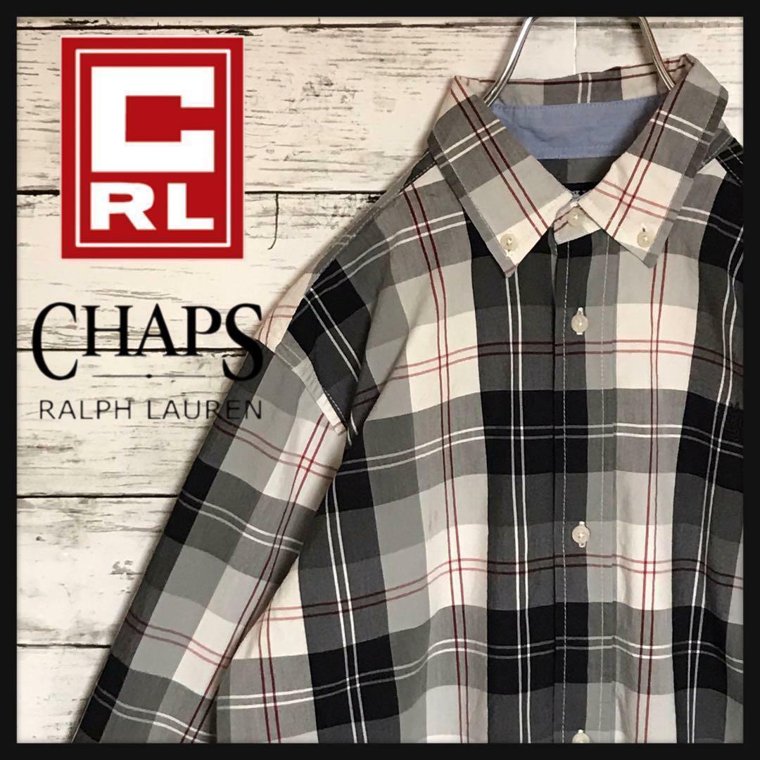 CHAPS(チャップス)の【ボーイズ】チャップス☆長袖チェックシャツ　ロゴ刺繍有り人気XL B70 メンズのトップス(シャツ)の商品写真