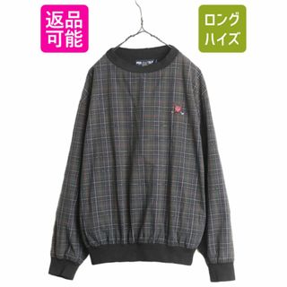 ラルフローレン(Ralph Lauren)の90s ポロ ゴルフ チェック コットン ジャケット メンズ L / 古着 POLO GOLF プルオーバー ブルゾン ウインドブレーカー メッシュ ライナー(ブルゾン)