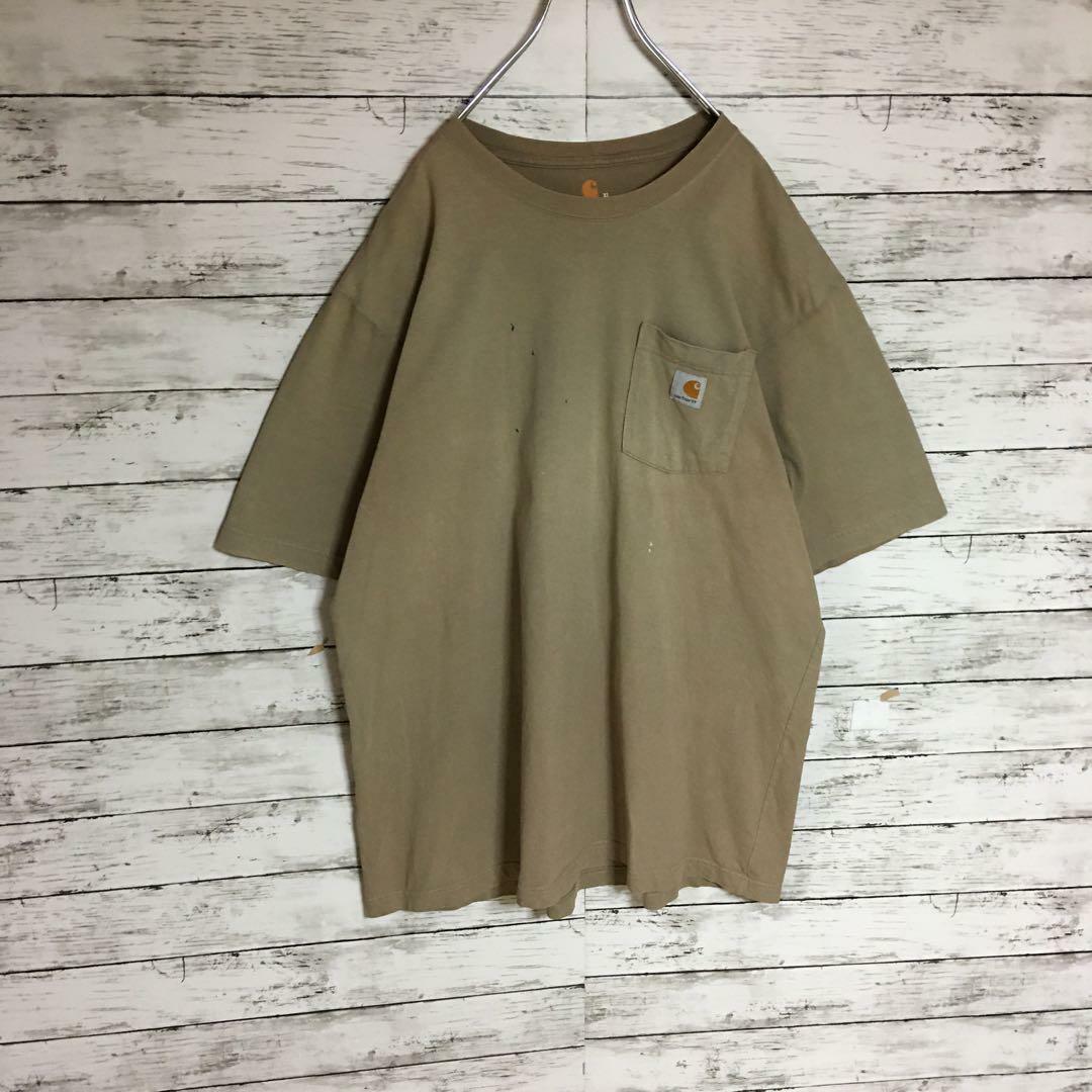 carhartt(カーハート)の【最高の色合い】カーハート　半袖ポケットTシャツ　人気ビンテージXL F471 メンズのトップス(Tシャツ/カットソー(半袖/袖なし))の商品写真