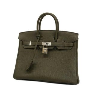 エルメス(Hermes)の【3ce5109-e-g】エルメス ハンドバッグ/バーキン25/Z刻印/トゴ/オリーブグリーン/シルバー金具 【中古】 レディース(ハンドバッグ)