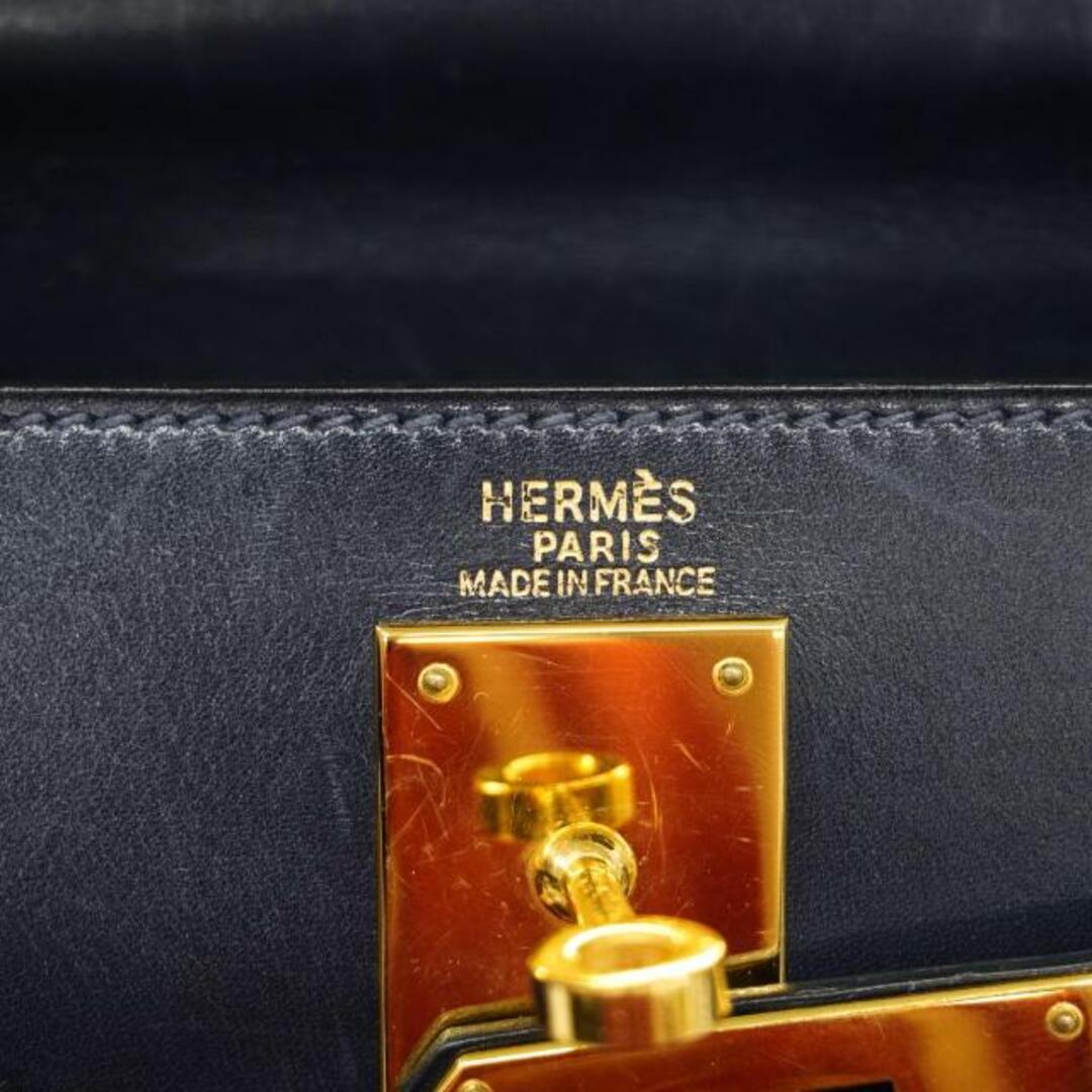 Hermes(エルメス)の【3ce4709-g】エルメス ツーウェイバッグ/ケリー32/□B刻印/ボックスカーフ/ブルーインディゴ/ゴールド金具 【中古】 レディース レディースのバッグ(その他)の商品写真