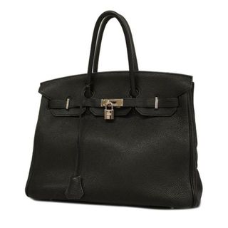 エルメス(Hermes)の【3ce4708-g】エルメス ハンドバッグ/バーキン35/□M刻印/トリヨンクレマンス/ブラック/シルバー金具 【中古】 レディース(ハンドバッグ)