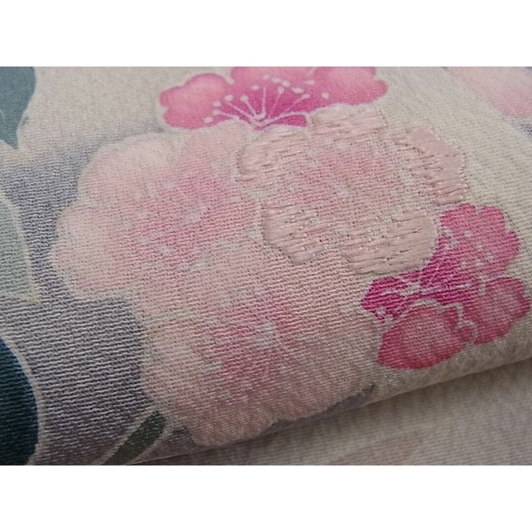 平和屋野田店■訪問着　友禅　刺繍　枝花に休み鳥　暈し染め　逸品　n-kn0207 レディースの水着/浴衣(着物)の商品写真