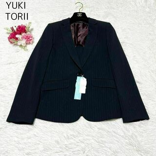 YUKI TORII INTERNATIONAL - 未使用 YUKI TRII テーラードジャケット ストライプ ブラック 7号