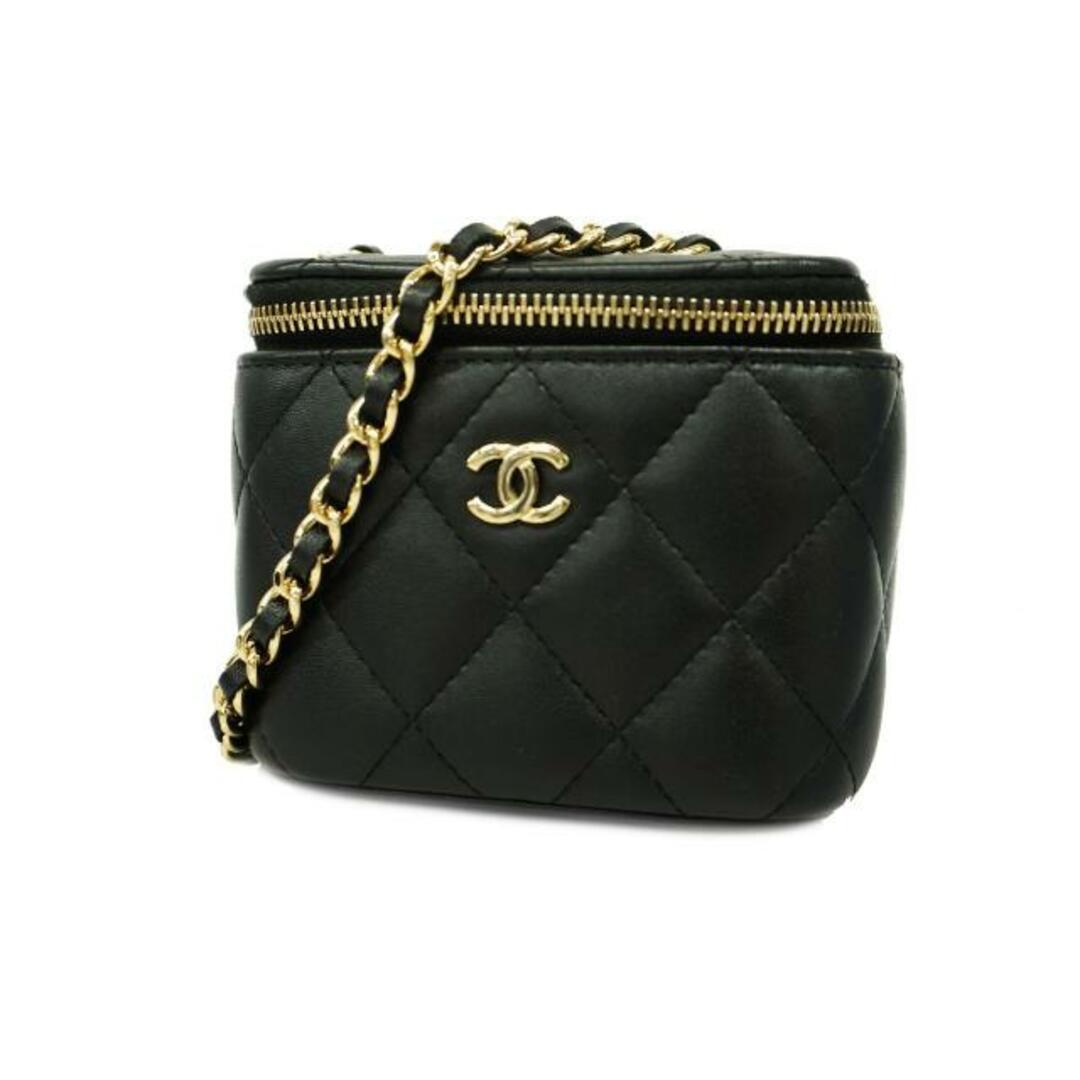 CHANEL(シャネル)の【3bd5308-g】シャネル バニティバッグ/マトラッセ/チェーンショルダー/ラムスキン/ブラック/ゴールド金具 【中古】 レディース レディースのバッグ(その他)の商品写真