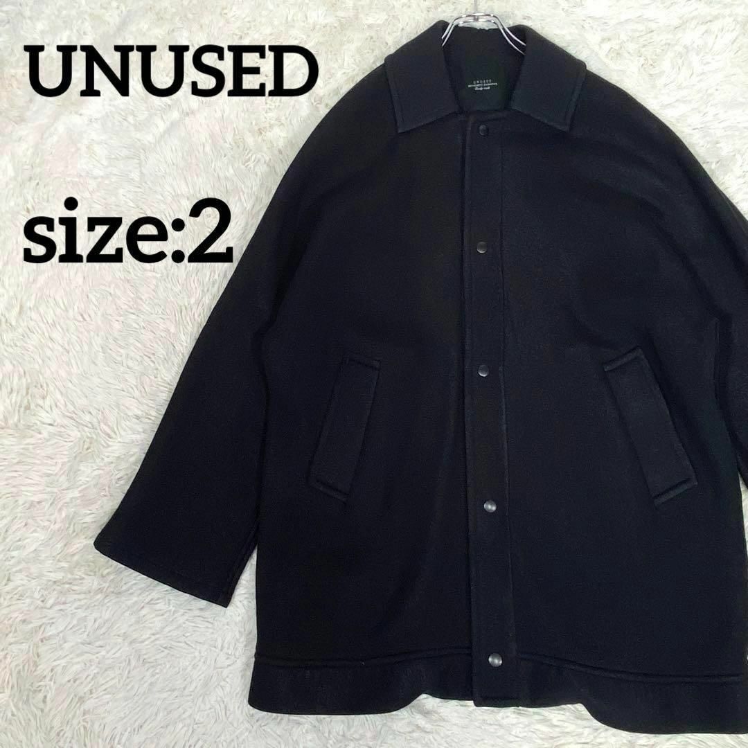 UNUSED(アンユーズド)のアンユーズド　オーバーサイズスウェットカバーオール　ビッグシルエット　ブラック2 メンズのジャケット/アウター(カバーオール)の商品写真