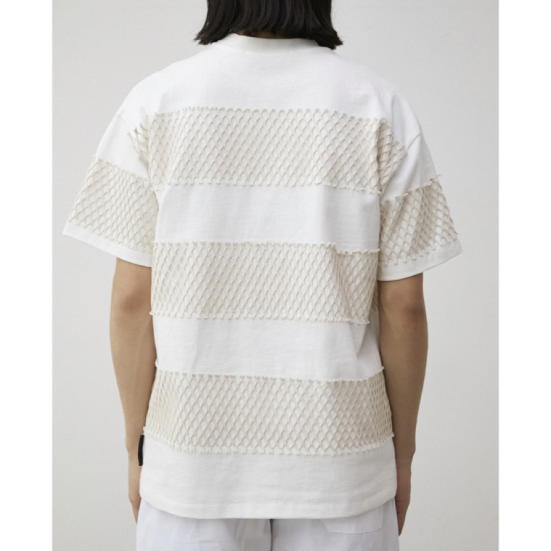 MSGM(エムエスジイエム)のMSGM STRIPES WITH NET TOPS/MSGM メンズのトップス(Tシャツ/カットソー(半袖/袖なし))の商品写真