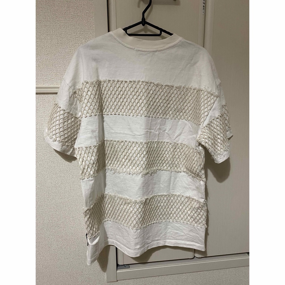 MSGM(エムエスジイエム)のMSGM STRIPES WITH NET TOPS/MSGM メンズのトップス(Tシャツ/カットソー(半袖/袖なし))の商品写真