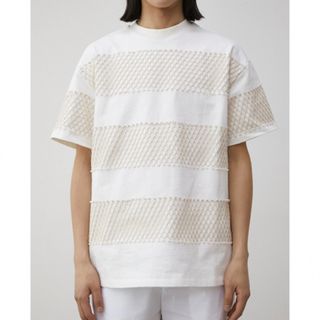 エムエスジイエム(MSGM)のMSGM STRIPES WITH NET TOPS/MSGM(Tシャツ/カットソー(半袖/袖なし))