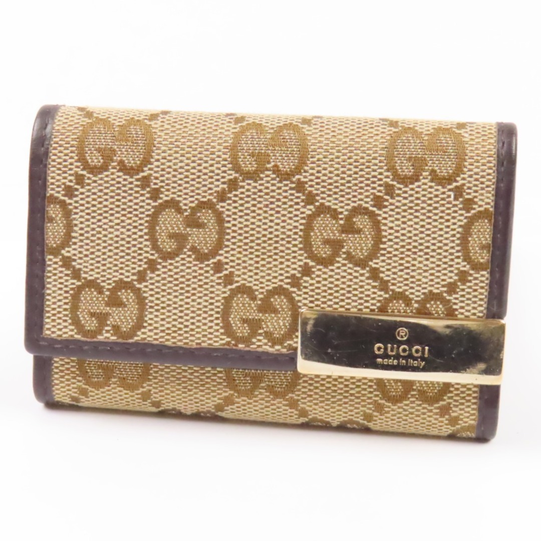 極美品 GUCCI グッチ GG柄 6連 キーケース GGキャンバス ブラウン ユニセックス【中古】 | フリマアプリ ラクマ