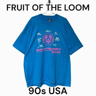 フルーツオブザルーム(FRUIT OF THE LOOM)のフルーツオブザルーム　90s USA 古着　Tシャツ　トライアスロン　テキサス(Tシャツ/カットソー(半袖/袖なし))