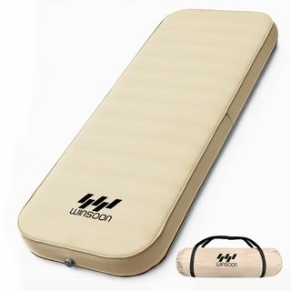 【色: Beige】WINSOON インフレーターマット 10cm 【極上の快適(寝袋/寝具)