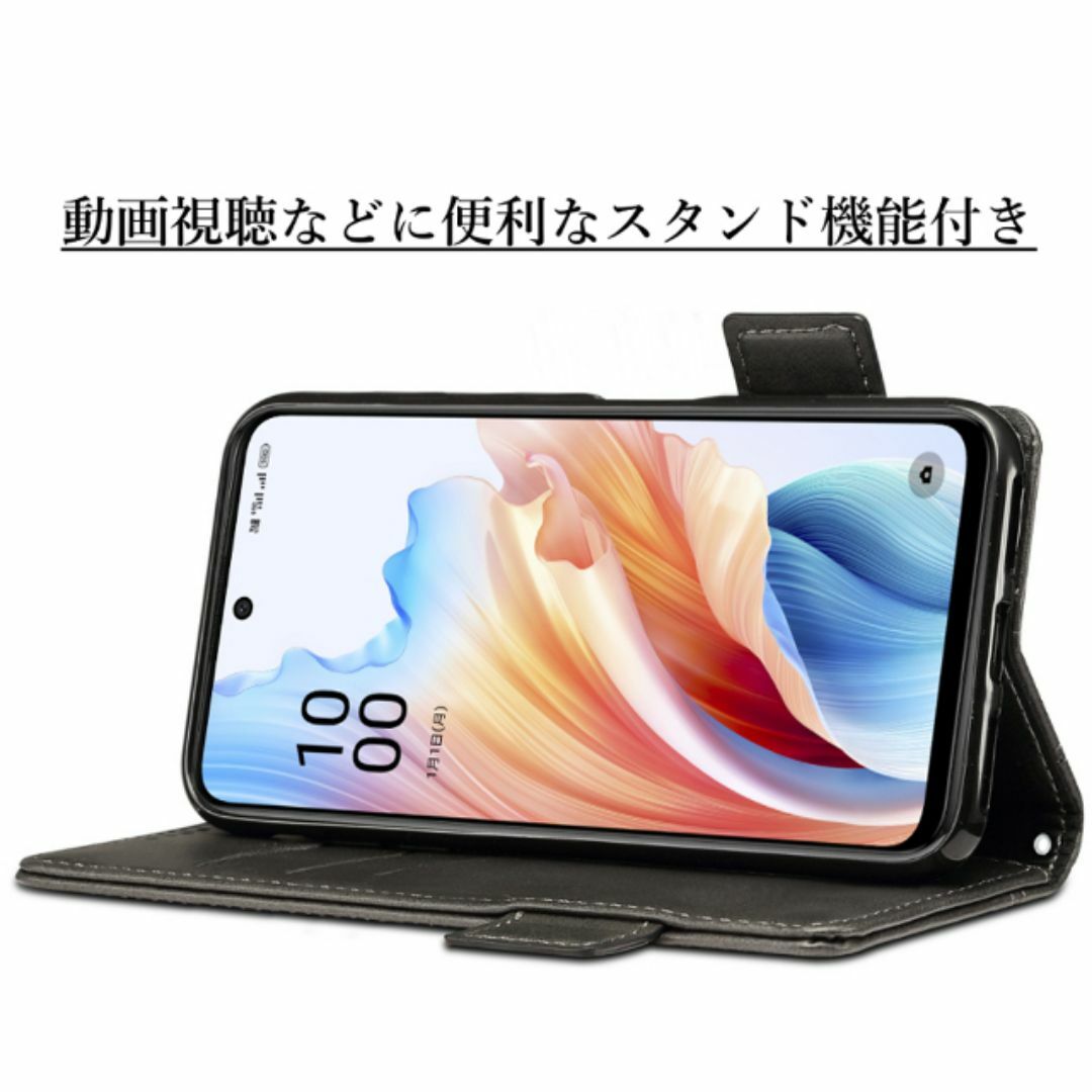 OPPO A79 5G レザーケース&セラミックフィルム2枚 スマホ/家電/カメラのスマホアクセサリー(Androidケース)の商品写真