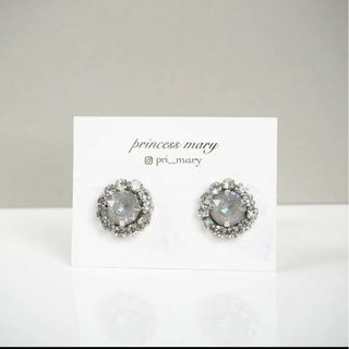 数量限定  シルバー》セレーングレイ☆中粒jewelry bijouピアス(ピアス)