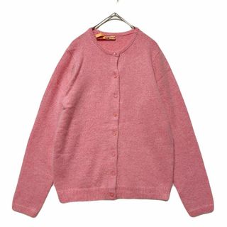 ユニクロ(UNIQLO)の美品【UNIQLO ユニクロ】アンゴラ混 クルーネックモヘアカーディガン(L)(カーディガン)