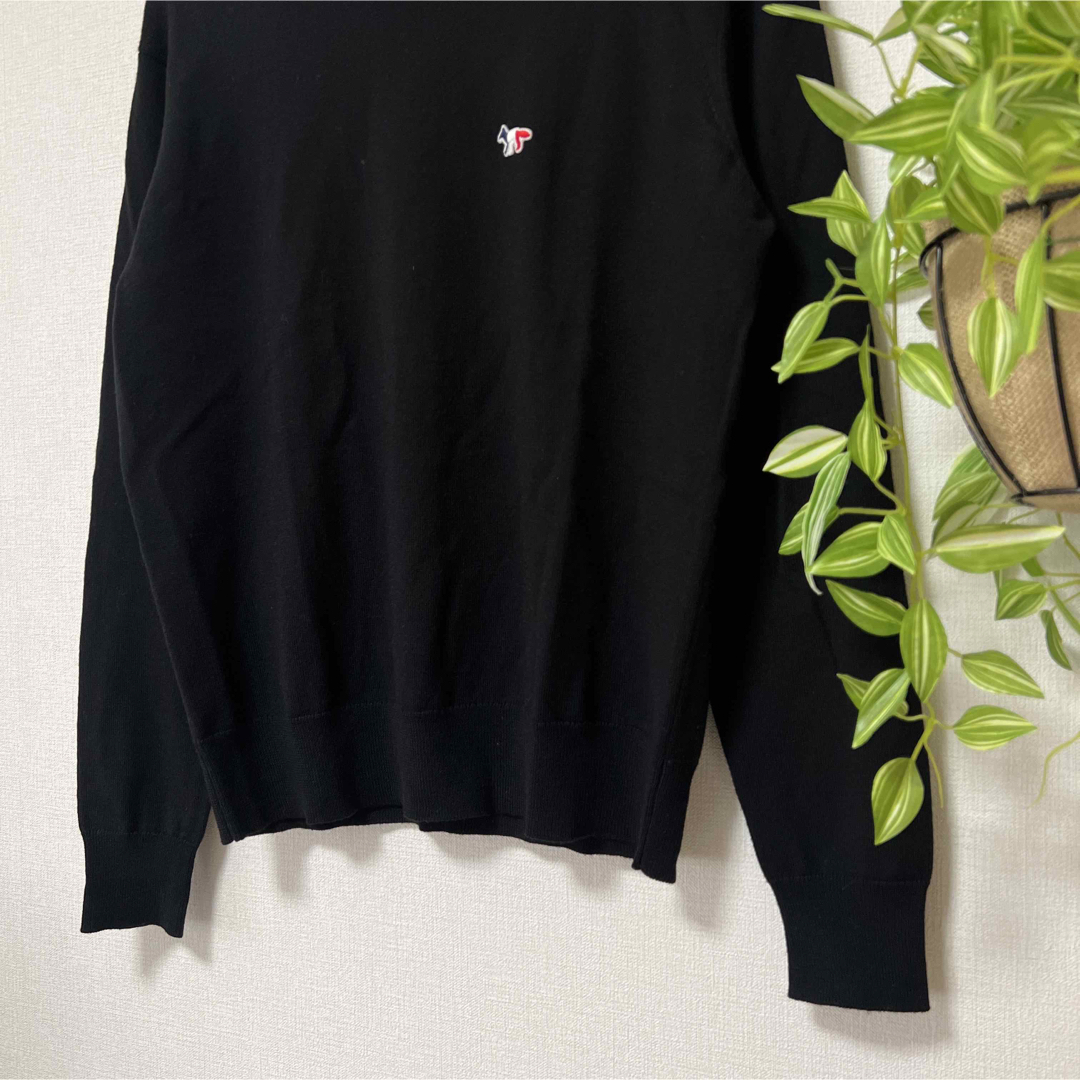 MAISON KITSUNE'(メゾンキツネ)のMAISONKITSUNE セーター　薄手　黒 メンズのトップス(ニット/セーター)の商品写真