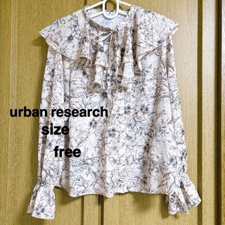 アーバンリサーチアイテムズ(URBAN RESEARCH ITEMS)の[アーバンリサーチ]花柄シフォン生地フリルブラウス(シャツ/ブラウス(長袖/七分))