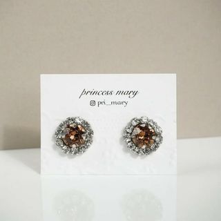 数量限定 シルバー》ライトスモークトパーズ☆中粒jewelry bijouピアス(ピアス)