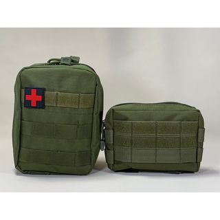 【グリーン】 タクティカルポーチ　ミリタリーポーチ　モールシステム　molle