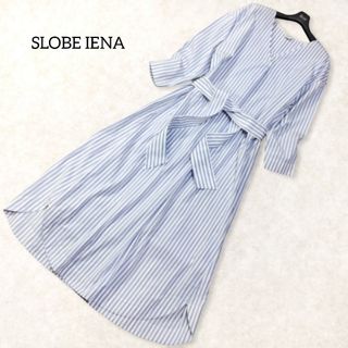 スローブイエナ(SLOBE IENA)のスローブイエナ ✿ ストライプ シャツワンピース ロングワンピース ベルト 春(ロングワンピース/マキシワンピース)