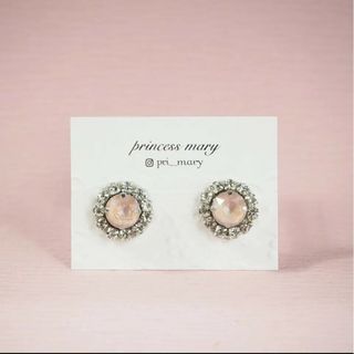 数量限定  シルバー》ダスティピンク☆中粒jewelry bijouピアス(ピアス)