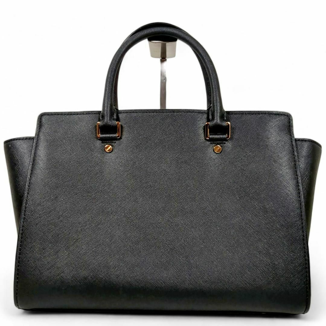 Michael Kors(マイケルコース)の美品 マイケルコース ショルダーバッグ ハンドバッグ 2way A4可 ブラック レディースのバッグ(ハンドバッグ)の商品写真