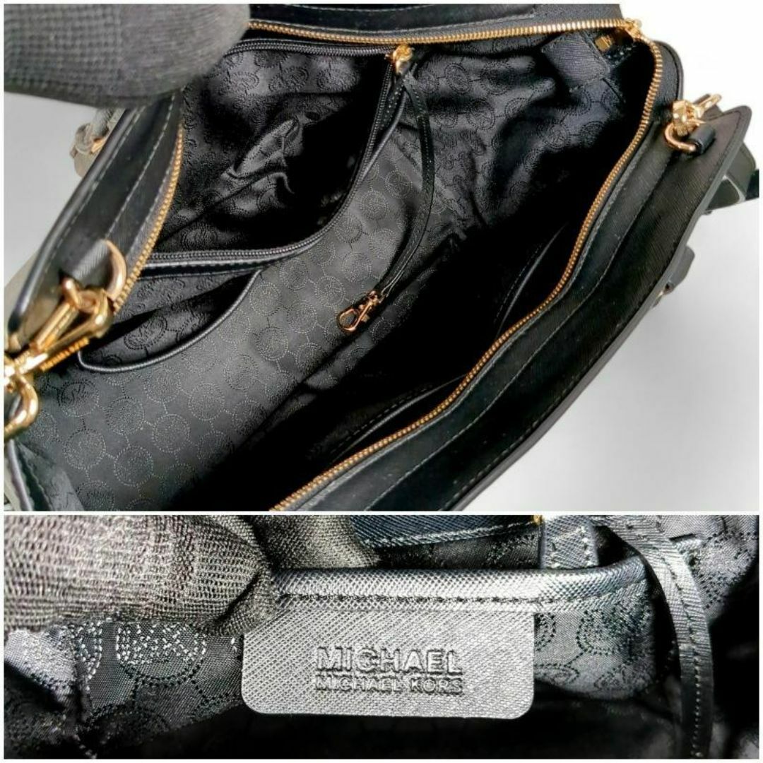 Michael Kors(マイケルコース)の美品 マイケルコース ショルダーバッグ ハンドバッグ 2way A4可 ブラック レディースのバッグ(ハンドバッグ)の商品写真