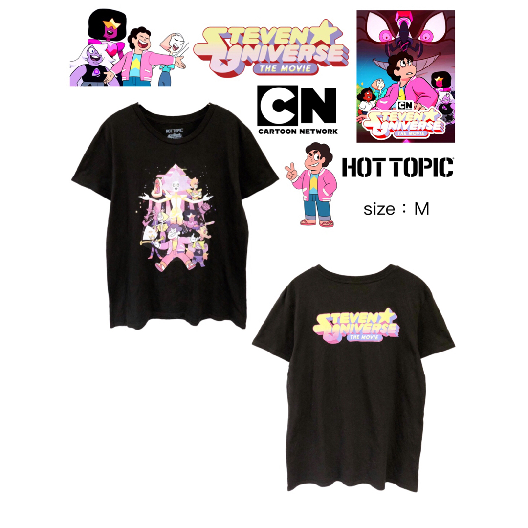 Steven Universe　Tシャツ　M　黒　USA古着 メンズのトップス(Tシャツ/カットソー(半袖/袖なし))の商品写真